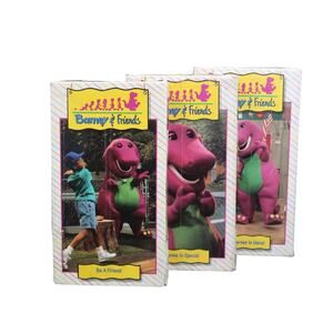 Barney & Friends VHS Tapes Set Of 3 Time Life Video The Lyons Group Vintage